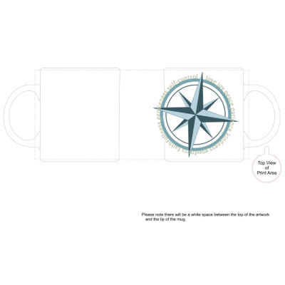 Fruit of the Spirit Compass Seashore | boutique coffee mug Thumbnail