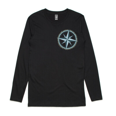 Fruit of the Spirit Compass Seashore | AS Colour Ink Longsleeve Mens Tee Thumbnail